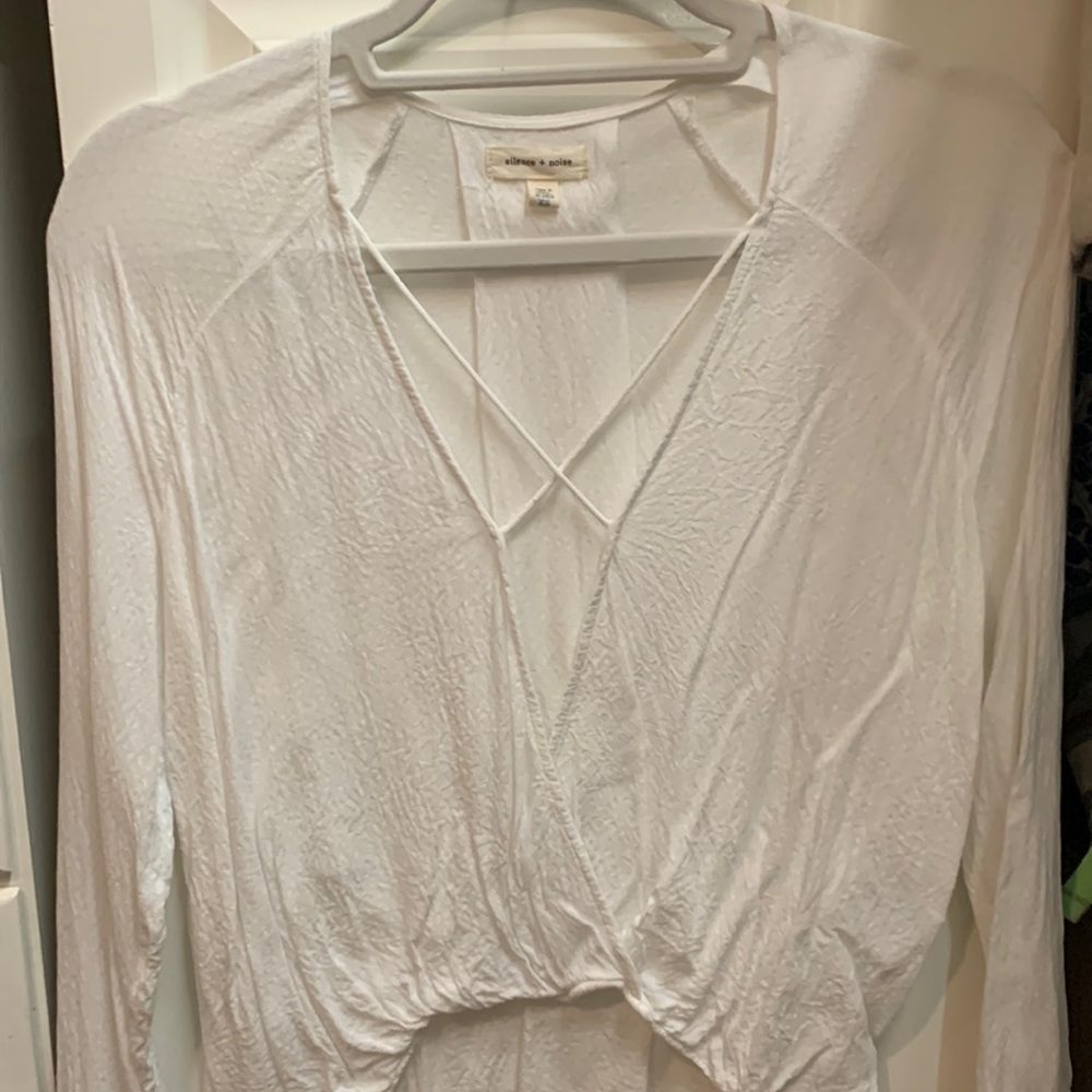 Cross front flowy shirt by silence and noise